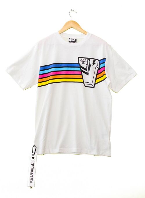 T-Shirt OCEAN BRAWLER - White/Rainbow Mod. 2