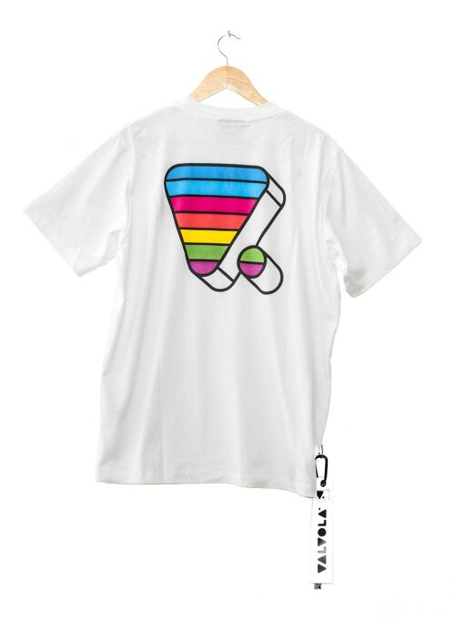 T-Shirt OCEAN BRAWLER - White/Rainbow Mod. 3