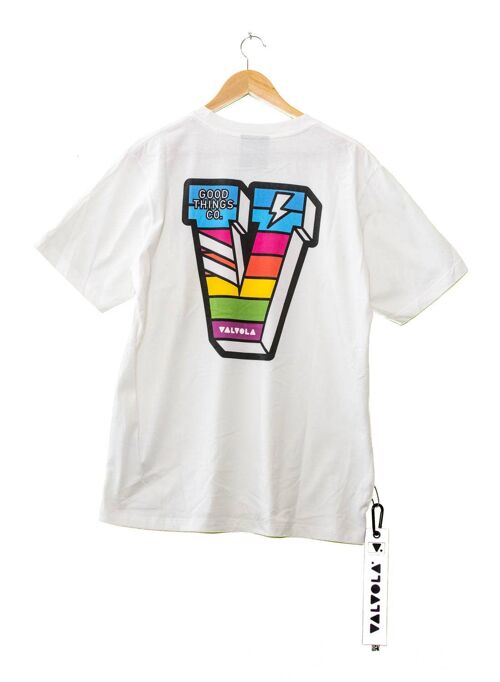 T-Shirt OCEAN BRAWLER - White/Rainbow Mod. 4