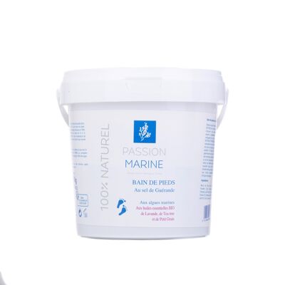 Foot bath with Guérande salt with seaweed and Petitgrain, lavender and Tea tree essential oils - 800 g bucket