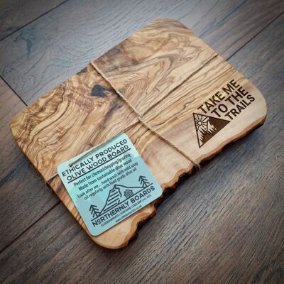 Take Me To The Trails Olive Wood Board