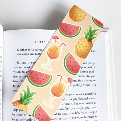 Cocktails And Fruit, Summer Bookmark, Cute Stationery