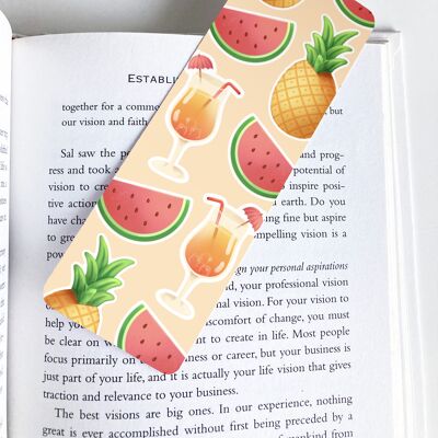 Cocktails And Fruit, Summer Bookmark, Cute Stationery