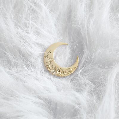 Mystical Moon engraved pin