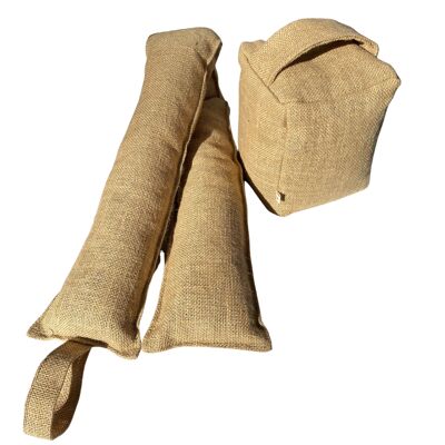 Sustainable Hessian Fabric Door Stopper and Draught Excluder- Eco Home Decor