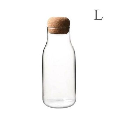 Cork glass bottle set - L
