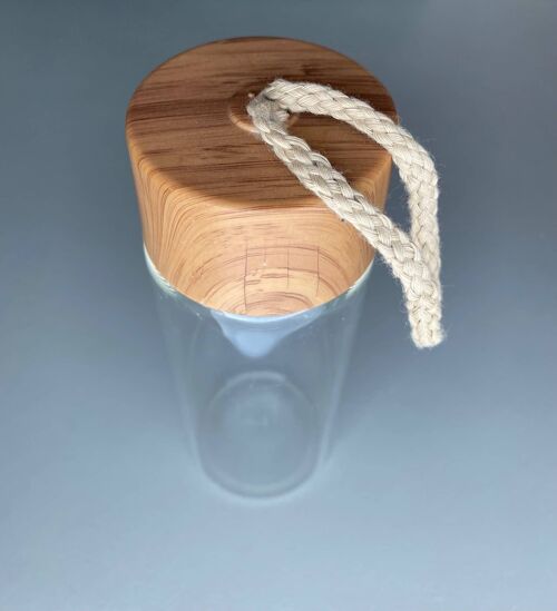 250/500 ml drinking water bottle with bamboo lid - 250ml