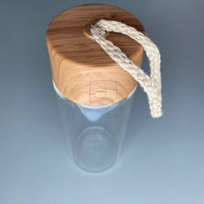 250/500 ml drinking water bottle with bamboo lid - 250ml