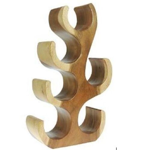 Solid Wooden Wine Rack Tree Sculpture