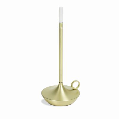 Gorgeous Eco-Friendly Wick Candle - CO2 Free & Rechargeable - Brass