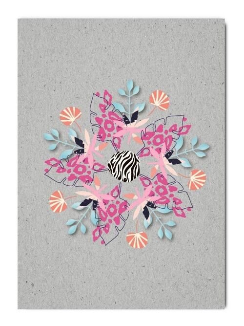 Postkarte Serie Graycode _ Animalprint Kaleidoskop