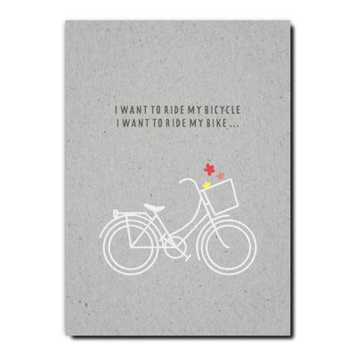 Postal Serie Graycode _ Reina de la bicicleta
