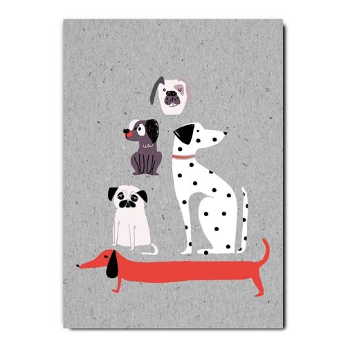 Postkarte Serie Graycode _ Dog Pyramide