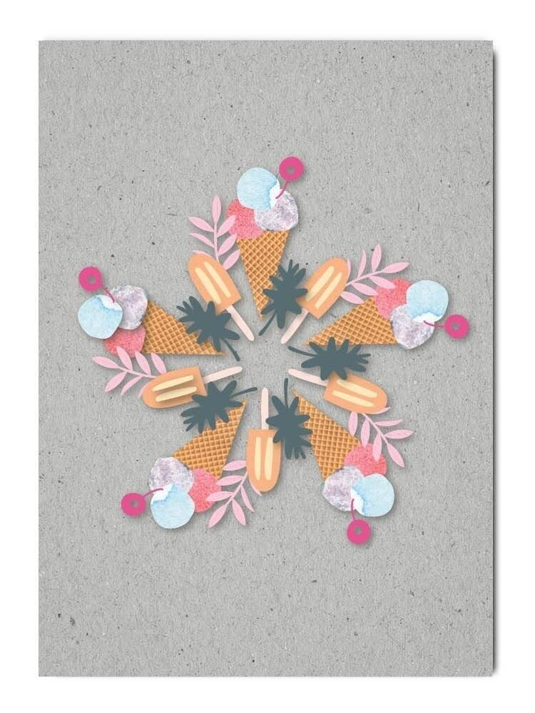 Cartolina Serie Graycode _ Cono Gelato Caleidoscopio