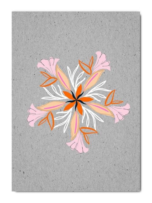 Postkarte Serie Graycode _ Flower Kaleidoskop