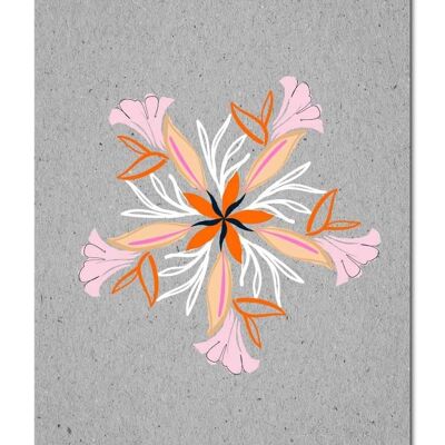 Postkarte Serie Graycode _ Flower Kaleidoskop