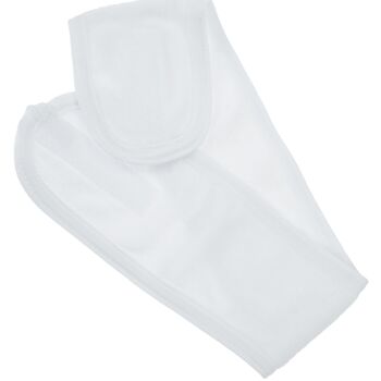 Bandeau velcro, blanc, 80% polyester, 20% coton Longueur: 58 cm, largeur 9 cm 2