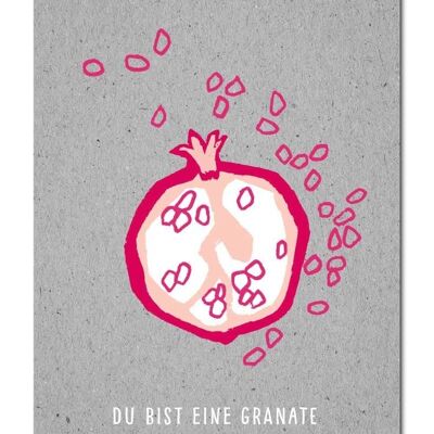 Postkarte Serie Gray Code, Granate