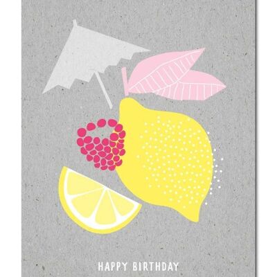Postkarte Serie Gray Code, Happy Birthday II