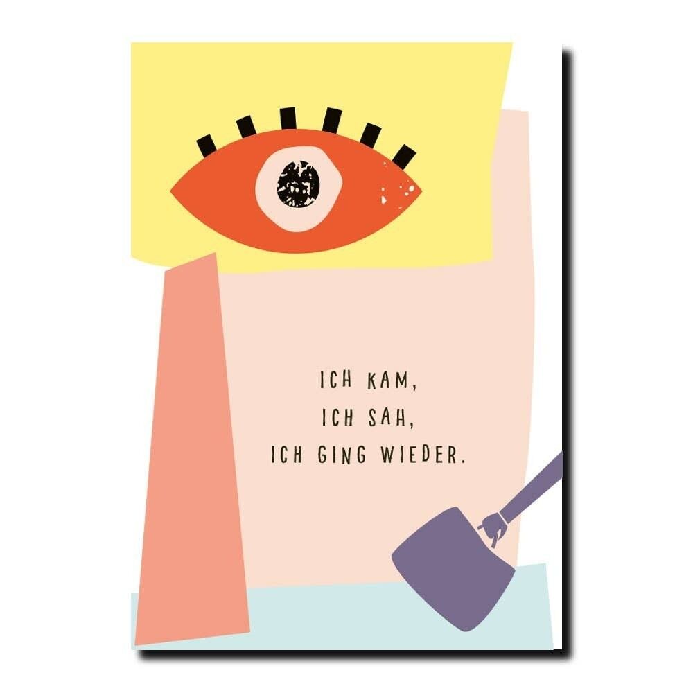 Cartolina FZPA013 Sono venuto, ho visto, sono tornato