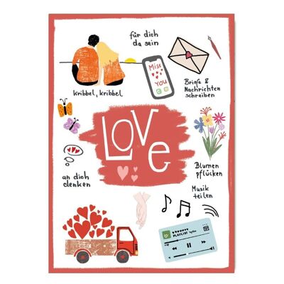 Postkarte Serie Make Your Day, Liebe
