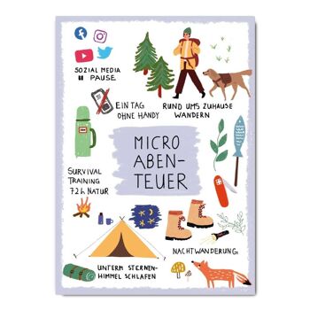 Série de cartes postales Make Your Day, micro aventures