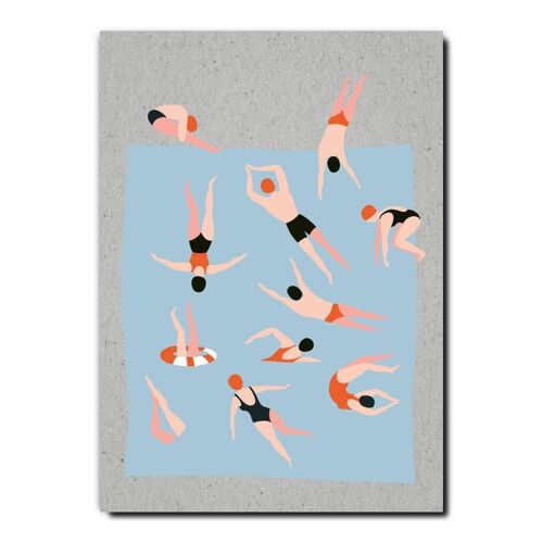 Postkarte Serie Gray Code, Pool Jumper