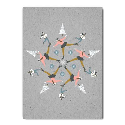 Postkarte Serie Graycode _ Skating Kaleidoskop