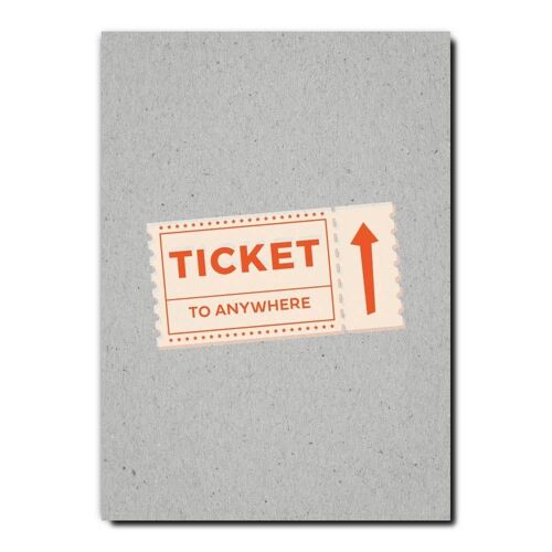 Postkarte FZGC026, Serie Gray Code, Ticket to anywhere