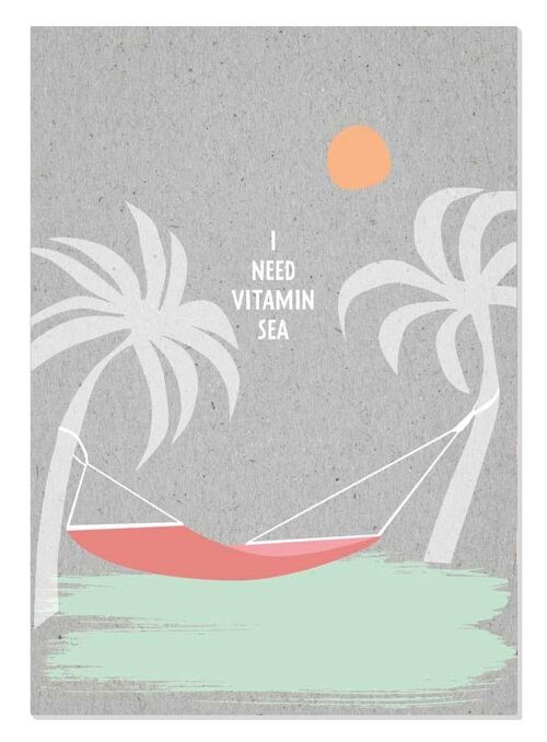 Postkarte Serie Gray Code, Vitamin Sea