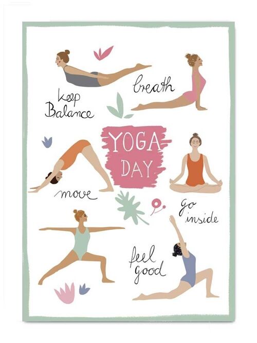 Postkarte Serie Make Your Day, Yoga Day
