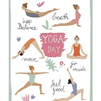 Postkarte Serie Make Your Day, Yoga Day