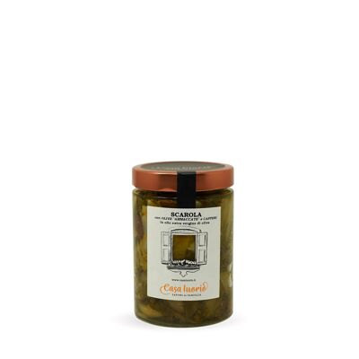 Escarola con Aceitunas "Machacadas" (trituradas) y Alcaparras - 500 g