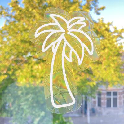 Palm Tree Suncatcher, Window Sticker, Rainbow Maker Decal