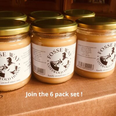 Fosse Way Set Honey - superb, creamy & spreadable  -  6 x 340g jars