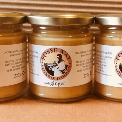 Fosse Way Cotswold Set Honey with Stem Ginger - 3 x227g jars