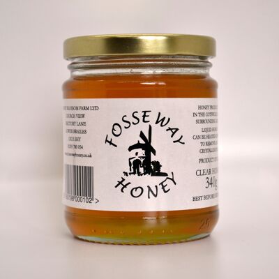 Fosse Way Runny Cotswold Honey in 8 x 340 g Glass Jars