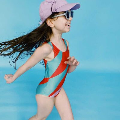 Costume da bagno UV per scintille pazze dei bambini