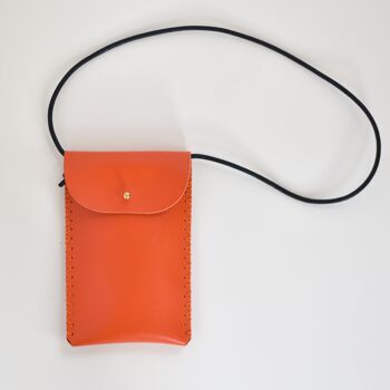 Kit d'artisanat de sac en cuir, pochette pour téléphone, bleu sarcelle 2