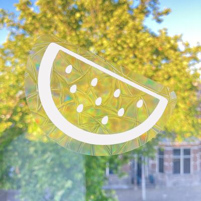 Watermelon Suncatcher, Window Sticker, Rainbow Maker Decal
