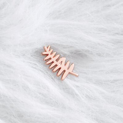 Rose-gold fern pin