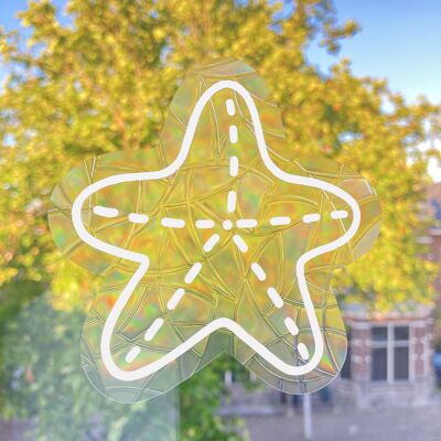 Starfish Suncatcher, Window Sticker, Rainbow Maker Decal