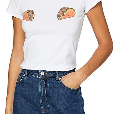Weißes Doble Tacos T-Shirt