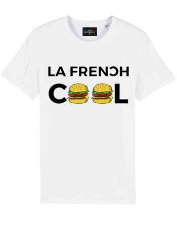 T-shirt Blanc La French Cool Burgers 1