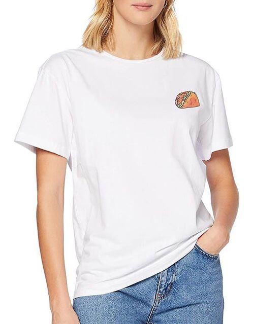 T-shirt Blanc Tacos (Unisex)