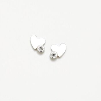 BOUCLES D'OREILLES NEW BABY HEART-ZIRCONE 1