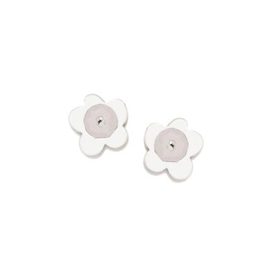 PENDIENTES FLOR ROSA ARCOIRIS