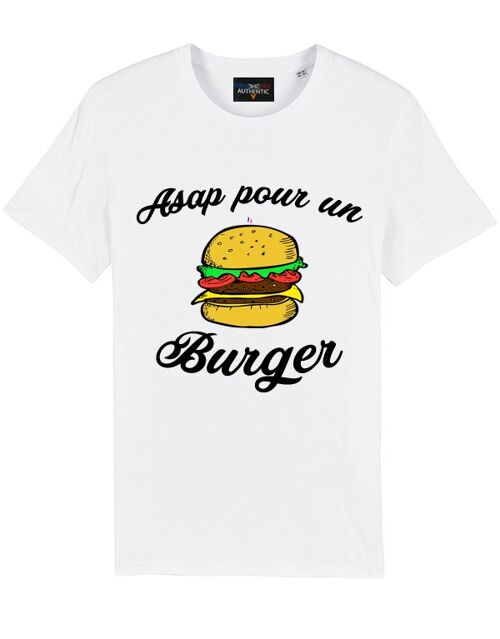 T-shirt Blanc ASAP pour un burger