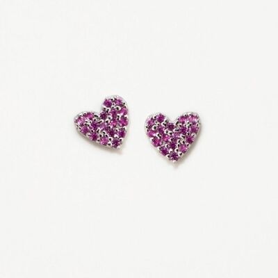 PENDIENTES CORAZÓN STARLIGHT PURPLE