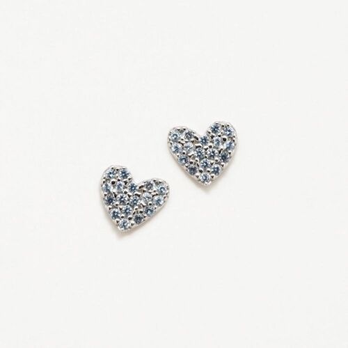 PENDIENTES CORAZÓN STARLIGHT AQUA